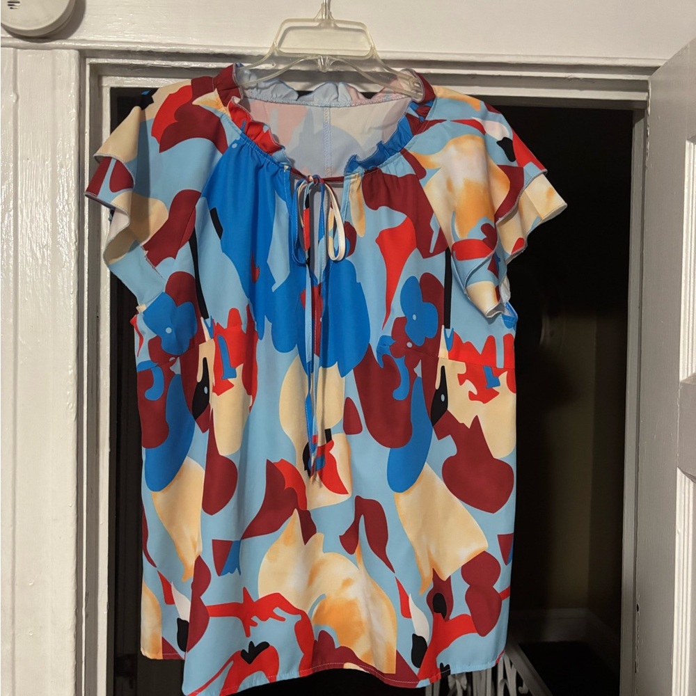 Colorful Abstract Women's Top